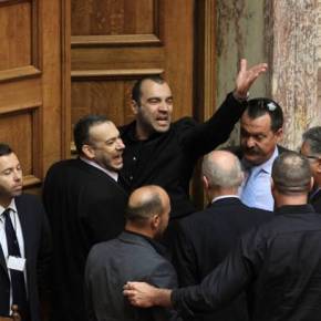 Golden Dawn MP stopped from taking gun into parliament